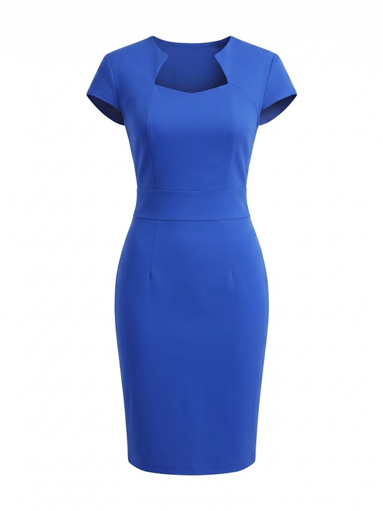 Grace Karin Dresses & Skirts - Grace Karin Cobalt Blue Cap-Sleeve Sheath Dress